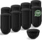 Horeca Collection - 200 Uds Bol Redondo Negro 130 cc - 7,5 x 4,5 cm - Vasitos Aperitivos Plastico - Vasitos para Postres - Catering - Cuencos - Vasos - Finger Food