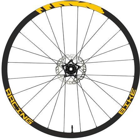 DualColorStampe Aufkleber für Fahrradfelgen, 26 Zoll – 27,5 Zoll – 28 – 29 Zoll (66,6 – 63,5 cm) für Mountainbike, Felgen MTB B0198 (Gelb 21, 28-29 Zoll)