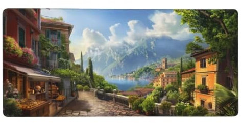 XXL Gaming Mauspad Grün 35.4x15.7in, verlängertes Mousepad, mit Motiv Schreibtischunterlage Baum, Erweiterter Schreibtisch Schutz, Verbessert Präzision und Geschwindigkeit Gaming Mauspads N1-264