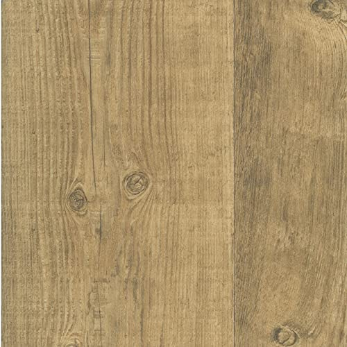 Brown Wood Effect Anti Slip Contract Commercial Heavy Duty Vinyl Flooring with 3.8mm Thickness, Contract Commercial Waterproof Vinyl Flooring -5m(16'4) X 3m(9'9)-15m²