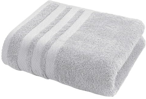 casa NOVA Handtuch - 50 x 100 cm - Silbergrau - Baumwolle