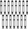 15 PCS Silicone Cable Ties, Reusable Cable Cord Organizers, Wire Ties Management with Lock Buckle, Elastic Adjustable Charger Cable Strap for Earphone Phone Charger Audio Cable (Black)