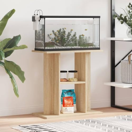 ShGaxin Aquariumständer Sonoma-Eiche 60x30x60 cm Holzwerkstoff, Aquarium Unterschrank, Aquarium Schrank, Aquariumschrank, Aquarium Tisch, Aquarium Stands