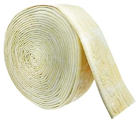 YushengTai Zierleisten Selbstklebend Gelb, Bordüre Selbstklebend 10m x 8cm x 4mm, Stuckleisten Wand Tapetenbordüre, Anti-Kollisions Fliesen Bordüre Wasserdicht Wandbordüre für Linien, Decken, Ecken