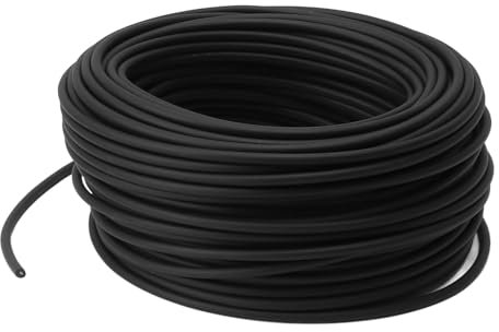 Electric Fence Wire, 5mm Insulated Underground Hard Cable Double Insulated Wire Underground Electric Fence Wire Cable, Spooled on Plastic Cable Reel (100m/328.1ft)