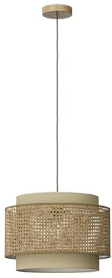 Vicco Deckenlampe Morten, Hängeleuchte, Rattan/Creme, 45 x 31 cm