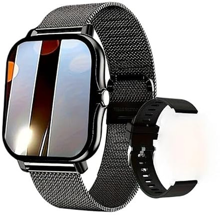 cosescos Smartwatch für Damen und Herren, wasserdichte Smart Bluetooth Uhr (Schwarz)