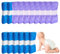 16Pcs Diaper Pail Refill Bags Set, Nappy Bin Refills, Nappy Disposal Bags, Compatible with Tommee Tippee Sangenic, Twist and Click, Angelcare, Extra Thick Anti-Odor Multilayer Film, 4.5M, Blue, Purple