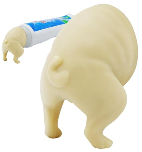 Zahnpasta-Spender für Hundekot, lustige Zahnpastapresse, -Zahnpastapresse für Hundeliebhaber – Universaldeckel für Zahnpasta aus Silikon für Tiere, Deckel