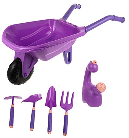 ibasenice 6stücke Junge Mädchen Gartenwerkzeug Set Spielzeug Mit Gartenschaufel Gießkanne Und Schubkarre Für Kleine Gartenliebhaber Fördert Die Naturkenntnis Kreativität Freizeit Für