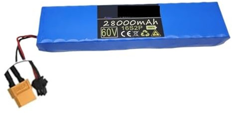 Batería de Litio 16S2P de 60 V y 28000 mAh, Recargable con BMS, Compatible con Scooters eléctricos Mijia M365 y M356 Pro, Cargador.(XT60-SM Battery Pack)