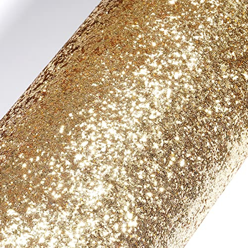 Stickyart Or Papier Adhésif Pour Meuble Champagne Luxe Imperméable Amovible 40cmX700cm Papier Peint Pailleté Or Rouleau Vinyle Adhésif Pour Meuble Chambre Cuisine Armoires Stickers Decoratifs Muraux