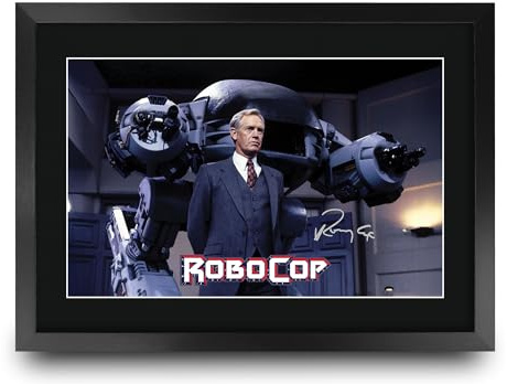 HWC Trading Robocop Scene 1 Ronny Cox Geschenke Geducktes Signiertes Autogramm Foto für Fans von Film Memorabilien - A3 Gerahmt