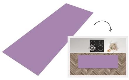 KitchenYeah© Küchenläufer Antirutschmatte Küche Küchenmatte Kitchen Floor | 150x50 cm - Mat Waschbar Rutschfest Küchenbodenmatte Läufer Anti Rutsch Innenausstattung - Lila - Farben - Einfarbig