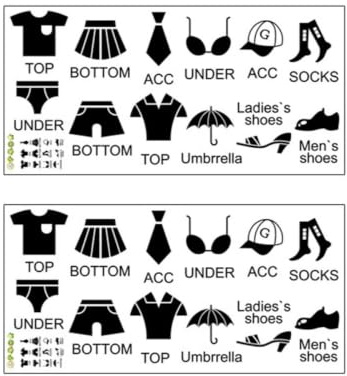 Gogogmee 2 Sätze Abnehmbare Kleidungsetiketten Kleiderschrank Aufkleber zum Sortieren Wiederverwendbare Kleidungskategorien Sticker Leicht Lesbare Kleidungsetiketten für Einfache