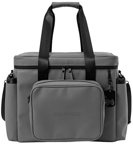 GRILLMONKEY Cool Kong Kühltasche 40L mit Abnehmbarer Body-Tasche, Premium Thermotasche auslaufsicher mit Flaschenöffner, Cooler Bag für Camping, Strand, Festival & BBQ