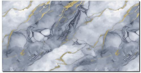 AMON Wand-Paneele 60x120cm in Marmor- Granit-Optik (Iceberg Gold) - ideal als Spritzschutz Küchenrückwand Dusch- Bad- Wand-Verkleidung aus 3mm PVC Wasserdicht Wasserfest für Innen- und Außenbereich