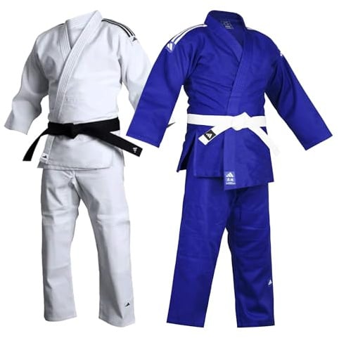 adidas Tuta da Judo Gi da 500 g, Perfetta per Allenamento, Uniforme in Policotone Resistente, Lancio, Sparring, Pratica, Combattimento, Taglie 130-200 cm, per Uomini, Donne, Bambini.