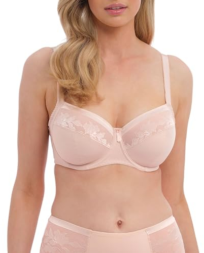 Fantasie Women's Illusion Underwire Side Suport Bra Full Coverage, Sheer, Natural Beige, 38G