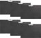VELOFLEX Schreibplatte A3, aus PP mit Leinenstruktur, Klammer, Gummiecken und Hängeöse, schwarz (6 Stück, A3 quer)