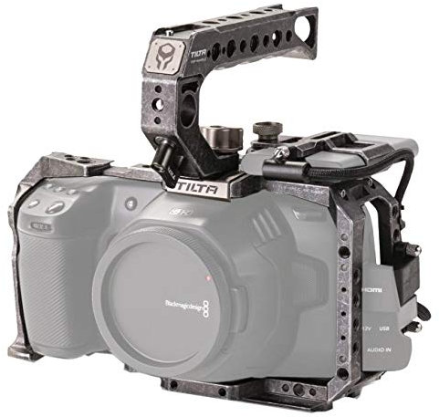TILTA Cámara de Cine de Bolsillo para BMPCC 4K / BMPCC 6K Cage Jaula Blackmagic 4K/ 6K Rig Basic Kit Tactical Gray TA-T01-B