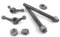 Moxon Schraubstock Hardware-Kit mit je 2 Gewindestangen 20,3 cm x 3/4-10 (KEINE ACME Gewinde), je 2 Knöpfe 11,4 cm und 4 Muttern und Unterlegscheiben je 1,9 cm