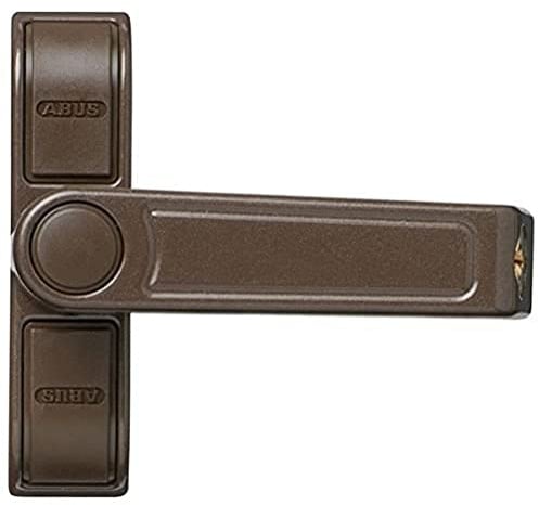 Abus 2410 Serratura per Finestre, Blocco con Chiavistello a Perno per Finestre ad un'Anta, Serratura Multipla, Livello di Sicurezza: 6, 89620, Marrone