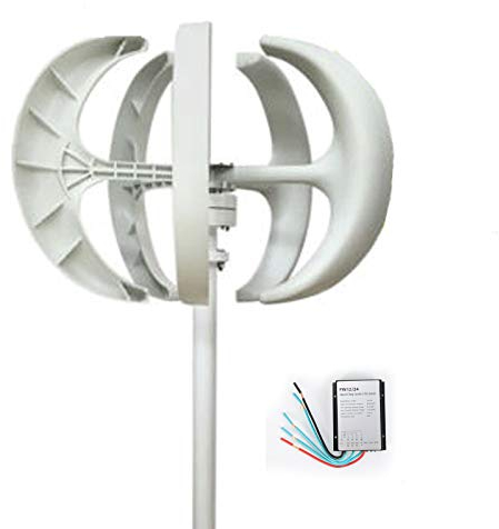 Windkraftanlage Generator 12V 600W Windgenerator Vertikale Windturbine Windrad 5 Blätter mit Controller