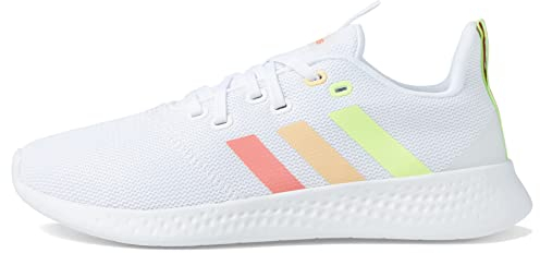 adidas Women's Puremotion Running Shoe, White/Semi Turbo/Pulse Amber, 11