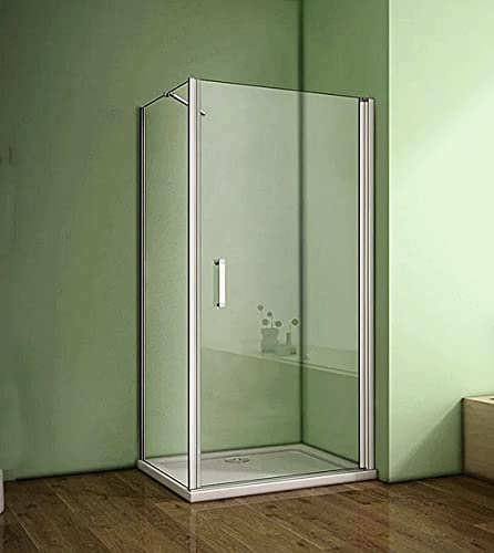 Acezanble Duschkabine 80x80cm Duschabtrennung Eckeinstieg Duschtür Dusche mit 5mm ESG Sicherheitsklarglas H185cm