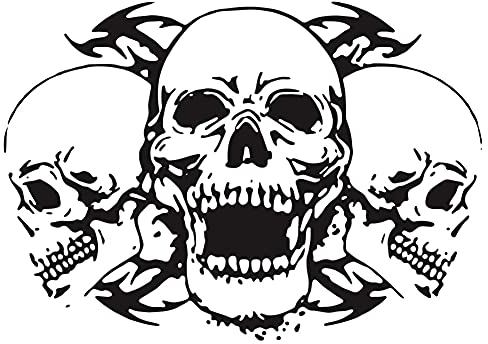 Auto Schädel Autoaufkleber,Autoaufkleber Totenkopf Skelett Skull Aufkleber Motorhaube Sticker Heckscheibe,Horror, Halloween, Mottoparty
