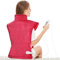 Electric Heating Pad for Back Neck and Shoulders 60x85cm, Heated Warmer with Waist Strap, 3 Heat Levels, Auto-Off Timer, Mia&Coco - Comfort Red