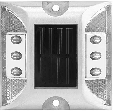 Ejoyous Solar Bodenleuchte für Außen LED Licht Solarleuchten wasserdichte Solarlampen Gartenleuchten Bodenmarkierungsleuchten wasserdichte Außenleuchte für Straße, Weg, Deck, Dock, Auffahrt,(Weiß)