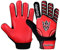 Keeperking Torwarthandschuhe Kinder, Jungen und Mädchen, Junior Fußballhandschuhe Fußball Spielerhandschuhe für Jungen tormannhandschuhe (4,Rot-schwarz-Rot)