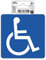 Exacompta - Ref. 67045E - 1 pictograma adhesivo reservado para minusválidos - En vinilo PVC tratado antideslizante - Acabado brillante - Dimensiones: 10 x 10 cm Colores: blanco sobre fondo azul