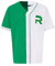Redbridge Baseballshirt Kurzarm luftiges Tshirt Sportliches Hemd Grün Weiß S