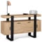 IDMarket - Buffet 140 cm Phoenix 4 Portes Bois et Noir