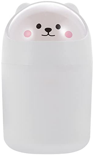 Cabilock 1pièce Poubelle De Bureau Mignonne Ours Mini Bac à Déchets Pour Table Poubelle De Rangement Portable Pour Chambre Et Bureau Design Animal Adorable