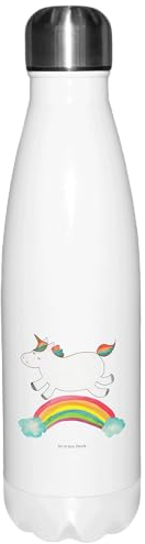Mr. & Mrs. Panda Thermosflasche Einhorn Regenbogen, Edelstahl, 500 ml