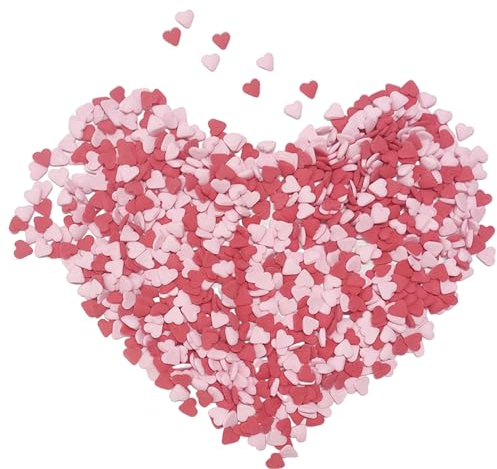 Décorations de cupcakes en forme de cœur en sucre comestible rouge et rose, décorations de biscuits, décorations de dessert, décorations de gâteaux quotidiennes pour la Saint-Valentin.