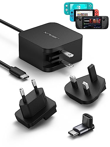 JSAUX USB-C-Ladegerät, 45 W, 3 m, Typ-C PD3.0, Schnellladegerät für Laptop, kompatibel mit Ventil Steam Deck, Switch, MacBook Pro/Air, Dell XPS, ThinkPad, iPad Pro/Air, Pixel, Galaxy