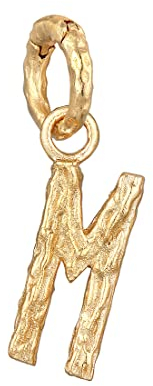 Elli Anhänger Damen Buchstabe M Organic Look in 925 Sterling Silber vergoldet