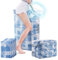 TAILI Vacuum Storage Bags 4 Pack,Large Jumbo Cube 31x40x15 Inch, Blue Coastline Vacuum Storage Bags for Clothes Beddings Comforters Pillows,Space Saver,Easy Compression