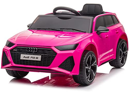 Kids Licensed Audi RS 6 Avant Performance 12V Battery/Electric Ride on Car (Pink)