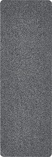andiamo Amadis - Zerbino per porta, per interni ed esterni, lavabile, in cotone, con fondo antiscivolo, 50 x 150 cm, grigio scuro, grigio