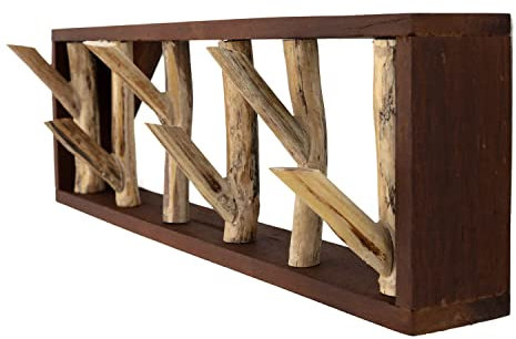 Licht-Erlebnisse Wandgarderobe Treibholz 50 cm lang Unikat Handarbeit Kleiderhaken aus Ästen Garderobenhaken Wandhaken Flur
