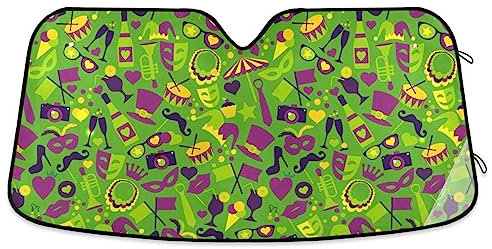 Carnival Icon Flat Style Visier für Auto zu blockieren Sonnenschutz für Auto 53x23,5 Zoll