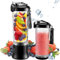 zootop Tragbarer Mixer Personal Mixer für Shakes und Smoothies wasserdichte Smoothie Juicer Cup 600 ml Multifunktionssaft Juice Tasse mit Bürstenstroh für Büroküche Wieder Aufgeladen Werden