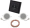 Busch Jäger DAB+ Unterputz Bluetooth (in and out) Radio 8217U-101 Future SCHWARZ MATT, Komplett-Set mit 2 x Deckenlautsprecher Einbaulautsprecher + 20 m Lautsprecherkabel 2x0,75 mm2 8217 U - 101