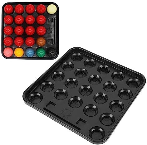 PAOORTS Pool Ball Tray Hard Plastic 22 Billiards Snooker Balls Table Storage Case Supplies